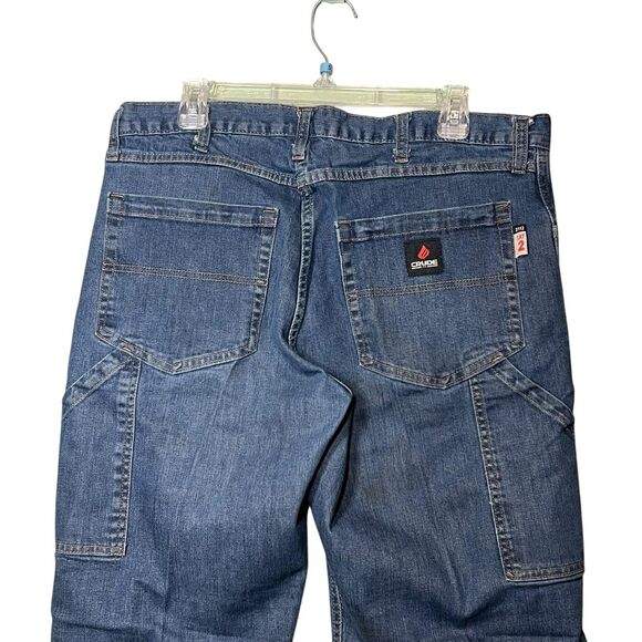 Crude FR Jeans Mens 36x30 Blue Denim Genesis Flame Resistant Work CAT 2 ATPV 13 - Picture 8 of 11
